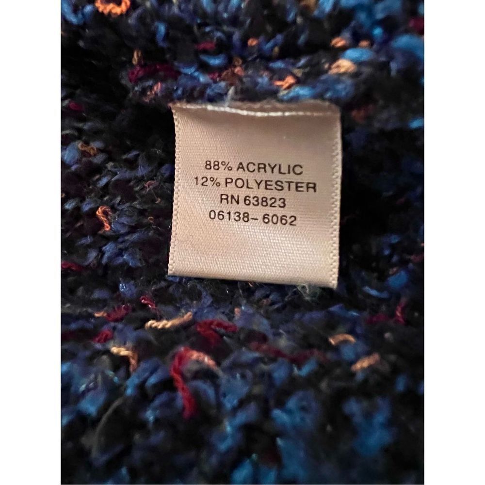Christopher & Banks Women's Zip-Up Sweater Blue Confetti Knit Size Small - Picture 4 of 7